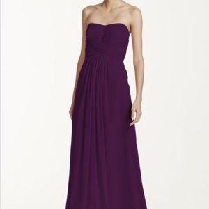 Bill Levkoff Plum Bridesmaid Dress